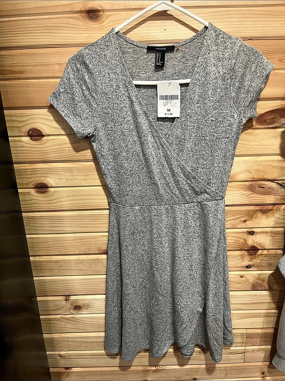 Forever 21 Knit Dress - Sho Heathered Mini Dress Gray Medium